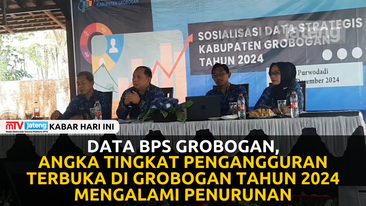 Data BPS Grobogan, Angka Tingkat Pengangguran Terbuka di Grobogan Tahun 2024 Mengalami Penurunan