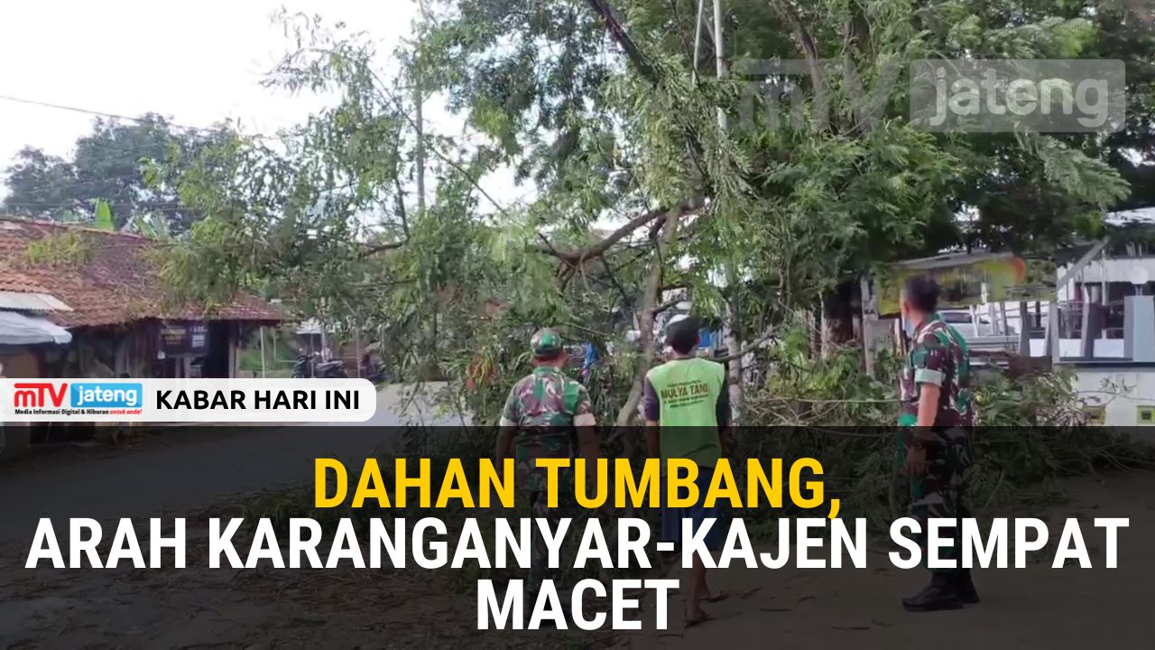 Dahan Tumbang, Arah Kajen-Karanganyar Sempat Macet