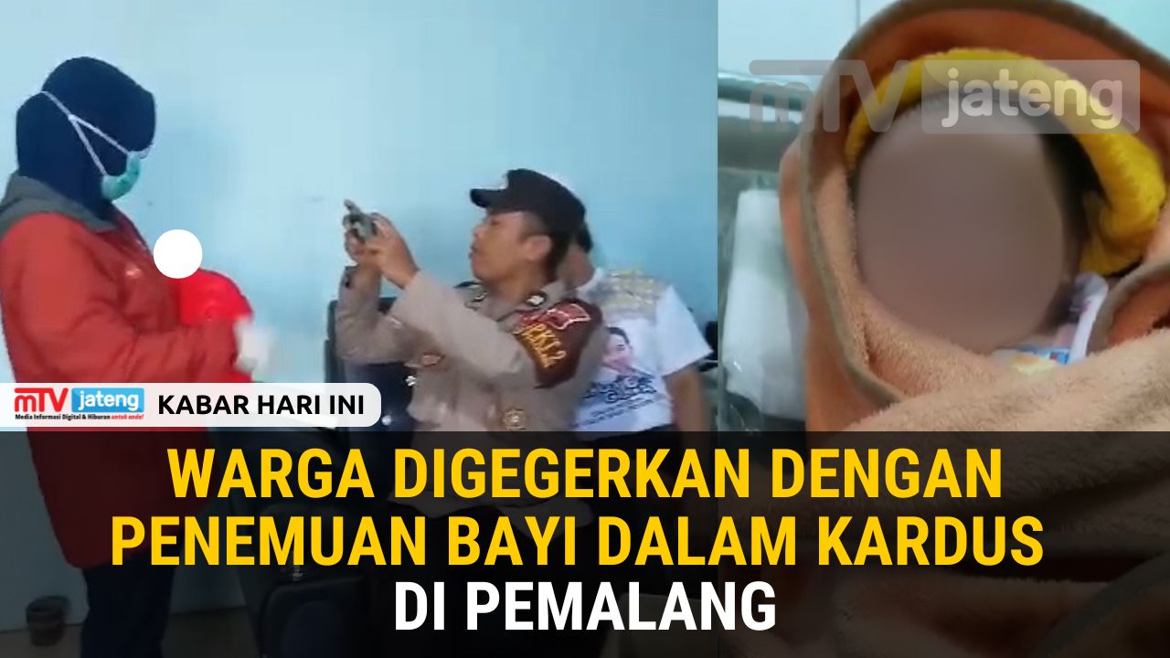 Warga Digegerkan Dengan penemuan Bayi dalam kardus di Pemalang