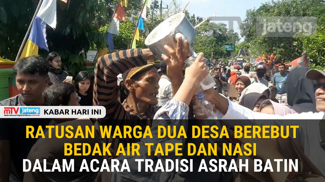 Ratusan Warga Dua Desa Berebut Bedak Air Tape dan Nasi Dalam Acara Tradisi Asrah Batin