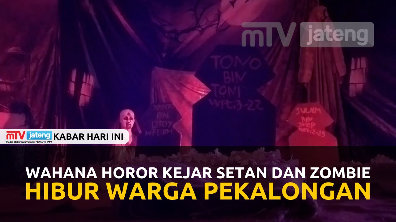 Wahana Horor Kejar Setan dan Zombie Hibur Warga Pekalongan